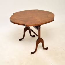 Antique Walnut Flip Top Side Table Or