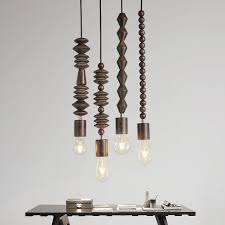 Home Decor Wooden Bead Chandelier Hanging Lamp Wood Pendant Light W8406 A Modern Lighting Manufacturer