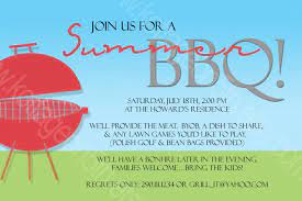 summer bbq party invitations template