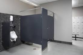 Bathroom stalls and partitions form barriers around toilets and urinals to provide privacy for people using restrooms in commercial, industrial, and office settings. Ada And Ambulatory Stall Designs For Bathroom Partitions Toilet Partition Design Restroom Design Commercial Bathroom Ideas