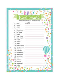 Shop Amscan Baby Shower Word Games Online In Dubai Abu Dhabi And