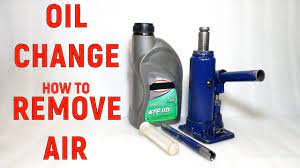 change oil in hydraulic bottle jack