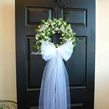 front door wreaths wedding bridal
