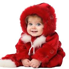 cute baby in a red christmas