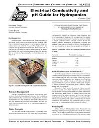 Pdf Electrical Conductivity And Ph Guide For Hydroponics