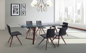 Delta Glass Top Extendable Dining Table