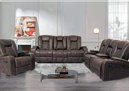 aiden reclining sofa set brown home