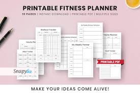 free printable fitness planner graphic