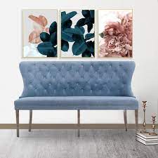 Loulens Modern Upholstered Velvet Setteecontemporary Banquette Bench