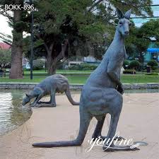 Outdoor Bronze Standing Kangaroo