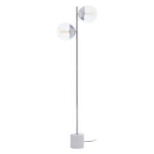 Clear Glass Shade Floor Lamp In Chrome