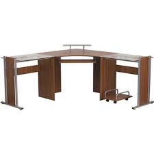 l shaped teakwood computer desks
