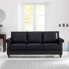 faux leather sofa black leather sofas