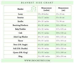 Knit And Crochet Size Charts