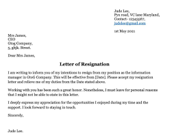 12 resignation letter sles reventify