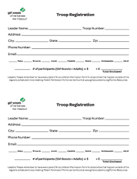 Blank Registration Forms Template Fill Online Printable