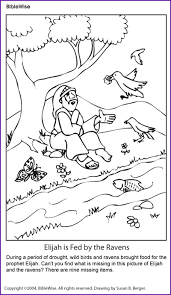 The chapter notes that the lord was withholding rain from israel (verse 1). Coloring Elijah And The Ravens Kids Korner Biblewise
