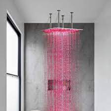 24 Ceiling Mount Square Led Shower Head