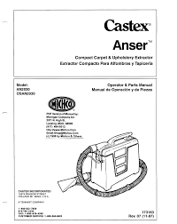 castex anser an2030 operator s parts
