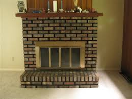 70s Brick Fireplace With Black Grout