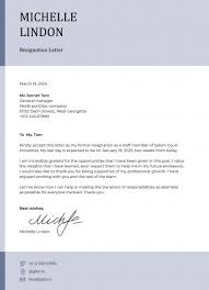 teacher letter of resignation free