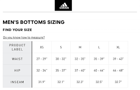 Size Chart Adidas