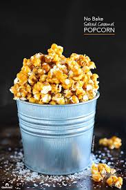 no bake salted caramel popcorn