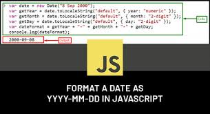format a date as yyyy mm dd in javascript