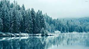 Blue winter lake wallpaper - Nature ...