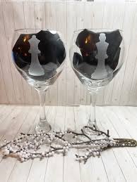 Personalized Etched Wine Glass Set Of