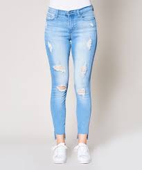 Fresh Groove Light Blue Distressed Raw Step Hem Skinny Jeans Women Best Price And Reviews Zulily