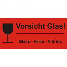 • hitzebeständiges glas stabilized glass; Vorsicht Glas Verpackungskennzeichen Ab 10 71