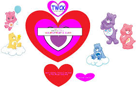 Care Bears Red Pink White And Purple Valentines Day