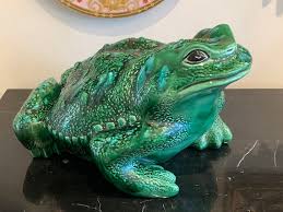 Large Ceramic Frog Toad Figurine