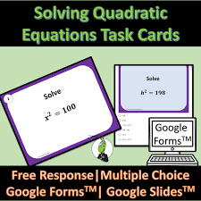 Square Root Algebra 1 Task Cards