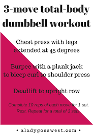 three move total body dumbbell workout