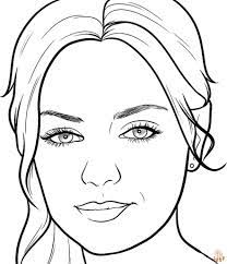 face coloring pages free printable sheets