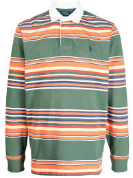 iconic rugby shirt striped polo shirt