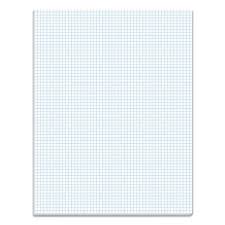 Quadrille Pads 6 Squares Inch 8 1 2 X 11 White 50 Sheets