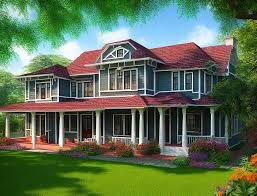 Dutch Colonial Style House Background