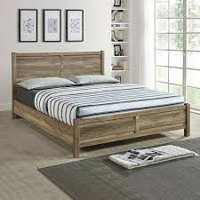 double sized bed frame in oak wood