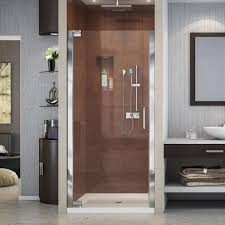 semi frameless pivot shower door