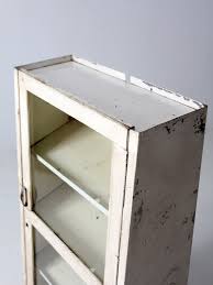 Vintage Medical Cabinet White Metal And