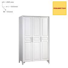 Almari ka english arth, matlab kya hai?. Br 7130 3 Doors Wardrobe English Concept White Almari 3 Pintu Putih Shopee Malaysia