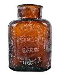 Deep Amber Glass Medicine Bottle