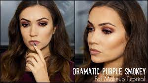 dramatic purple smokey eye makeup