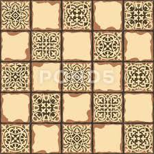Ancient Ceramic Tile Seamless Pattern