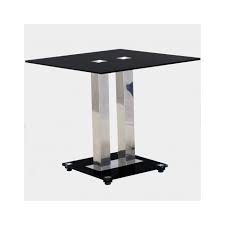 Trinity Small Black Glass Dining Table