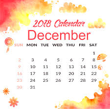 December Calendar 2018 Cute Free Calendar Templates Worksheets
