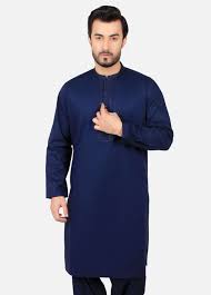 Edenrobe Wash N Wear Formal Men Kameez Shalwar Navy Blue Emtks19s 40747